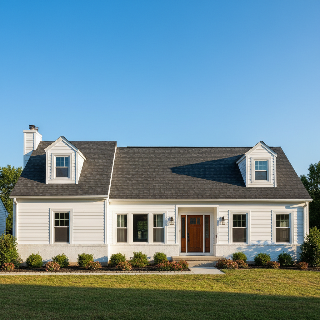 House exterior after pressure washing service - clean and pristine